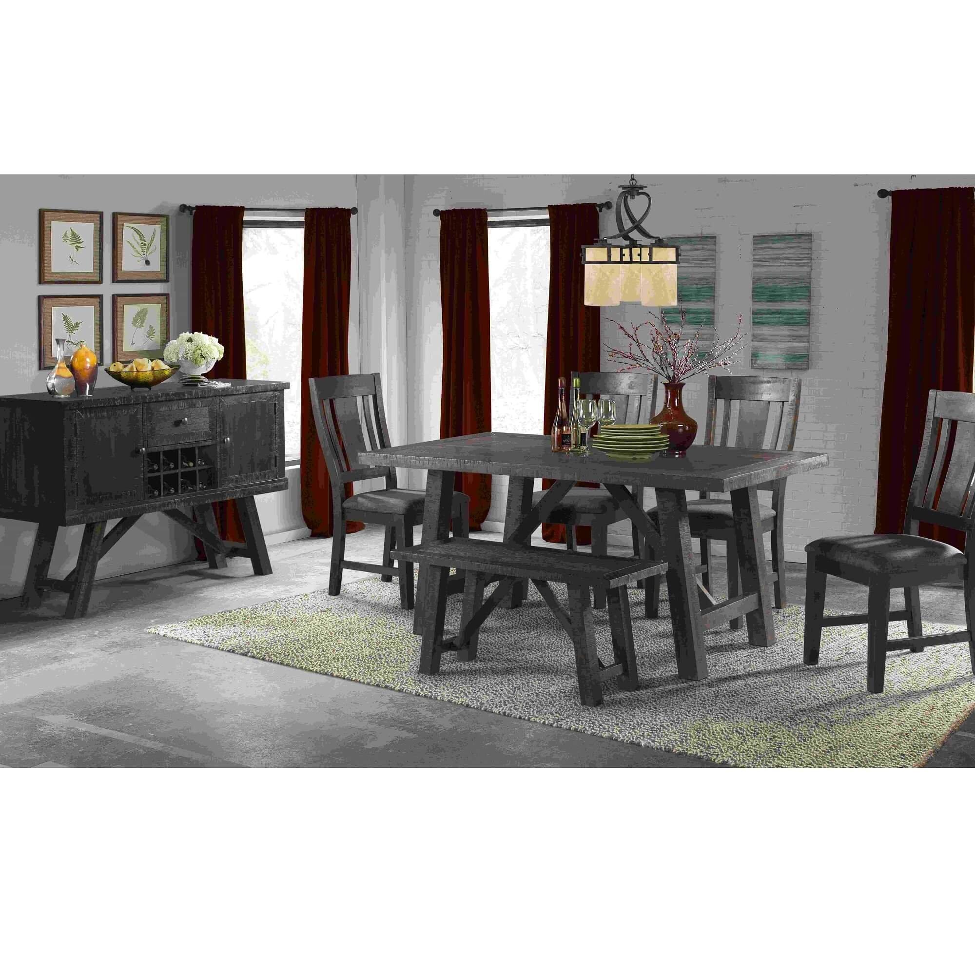 Rent to Own Elements International 7Piece Cash Dining Room Collection